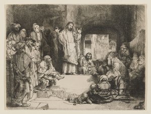 Chrystus głoszący Ewangelię autorstwa Rembrandt van Rijn