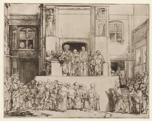 Chrystus przedstawiony ludowi (Ecce Homo) autorstwa Rembrandt van Rijn