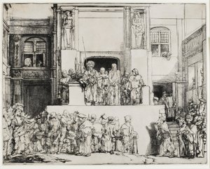 Chrystus przedstawiony ludowi (Ecce Homo), 1655 autorstwa Rembrandt van Rijn