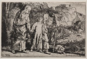 Chrystus powracający ze świątyni ze swoimi rodzicami autorstwa Rembrandt van Rijn