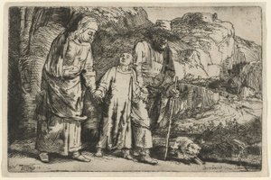 Chrystus wraca ze świątyni z rodzicami autorstwa Rembrandt van Rijn