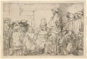 Chrystus siedzący dyskutujący z lekarzami autorstwa Rembrandt van Rijn