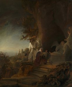 Chrystus ukazuje się Marii Magdalenie Noli me tangere, 1638. autorstwa Rembrandt van Rijn