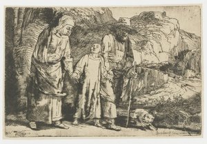 Chrystus powracający ze świątyni z rodzicami autorstwa Rembrandt van Rijn