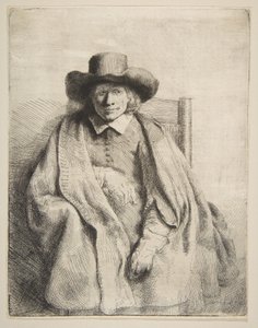 Klemens de Jonghe, handlarz druków, 1651. autorstwa Rembrandt van Rijn