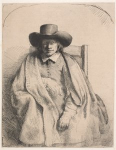 Clement de Jonghe, sprzedawca druku autorstwa Rembrandt van Rijn