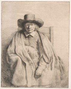 Clement de Jonghe, sprzedawca druku autorstwa Rembrandt van Rijn