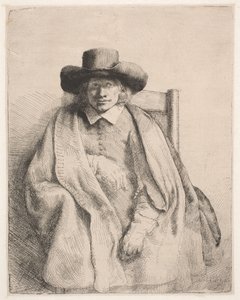 Clement de Jonghe, sprzedawca druku autorstwa Rembrandt van Rijn