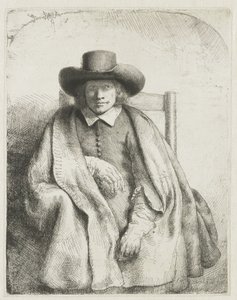 Clement de Jonghe, sprzedawca druku autorstwa Rembrandt van Rijn