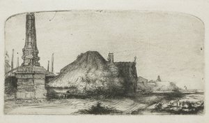 Domek i słup graniczny na Spaarndammerdijk Domek i słup graniczny na Spaarndammerdijk („L