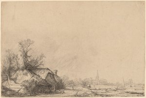 Domek nad kanałem autorstwa Rembrandt van Rijn