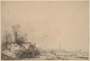 Domek nad kanałem autorstwa Rembrandt van Rijn