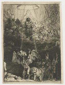 Wizja Daniela o czterech bestiach autorstwa Rembrandt van Rijn