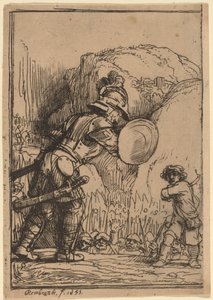 Dawid i Goliat autorstwa Rembrandt van Rijn