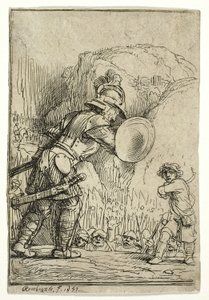 Dawid i Goliat autorstwa Rembrandt van Rijn