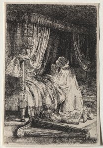 Dawid w modlitwie, 1652. autorstwa Rembrandt van Rijn