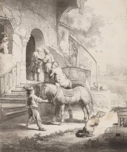 Dobry Samarytanin. 1633 autorstwa Rembrandt van Rijn