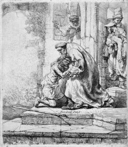 Powrót syna marnotrawnego do domu autorstwa Rembrandt van Rijn