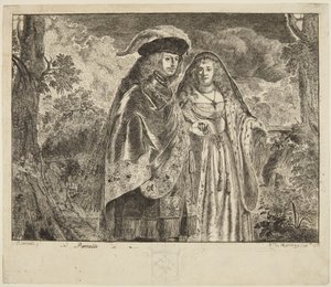 Zwany „Mężczyzną z białym piórem” autorstwa Rembrandt van Rijn
