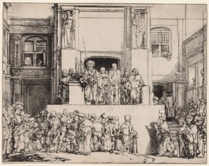 Ecce Homo. Chrystus przedstawiony ludowi, 1655. autorstwa Rembrandt van Rijn
