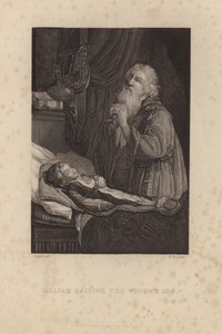Eliasz wychowuje syna wdowy autorstwa Rembrandt van Rijn
