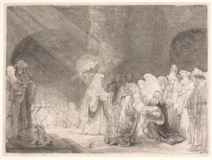 Produkcja w świątyni autorstwa Rembrandt van Rijn