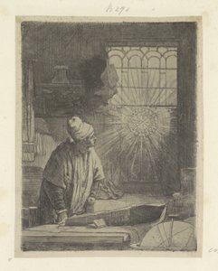 Uczony w swoim gabinecie (Faust) Recueil de quatre-vingt-cinq estampes originales (tytuł serii) autorstwa Rembrandt van Rijn
