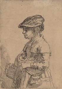 Dziewczyna z koszykiem, ok. 1930 r. 1642. autorstwa Rembrandt van Rijn