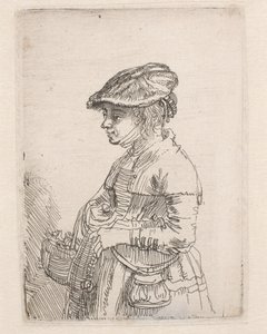 Dziewczynka z koszykiem autorstwa Rembrandt van Rijn
