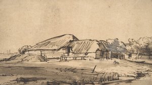 Zespół Budynków Gospodarczych, ca. 1648-52. autorstwa Rembrandt van Rijn