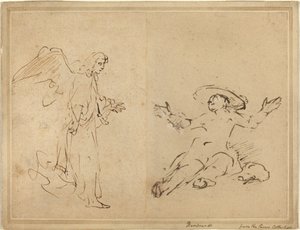 Hagar siedząca przy fontannie autorstwa Rembrandt van Rijn