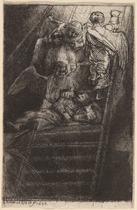 drabina Jakuba autorstwa Rembrandt van Rijn
