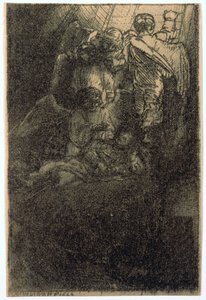 „Drabina Jakuba”, ilustracja do utworu „La Piedra Gloriosa” autorstwa Rembrandt van Rijn