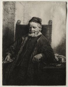 Jan Lutma, złotnik, 1656. autorstwa Rembrandt van Rijn