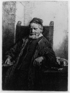 Jan Lutma, złotnik, 1656 autorstwa Rembrandt van Rijn