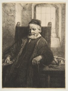 Jan Lutma, złotnik, 1656. autorstwa Rembrandt van Rijn