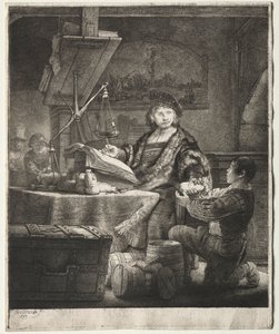 Jan Uytenbogaert, 1639. autorstwa Rembrandt van Rijn
