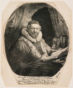 Jan Uytenbogaert, kaznodzieja remonstrantów autorstwa Rembrandt van Rijn