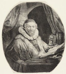 Jan Uytenbogaert, kaznodzieja remonstrantów autorstwa Rembrandt van Rijn