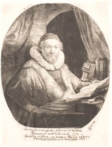 Jan Uytenbogaert, kaznodzieja sekty remonstartów Arminian autorstwa Rembrandt van Rijn