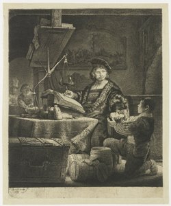 Jan Uytenbogaert, „waga złota” autorstwa Rembrandt van Rijn