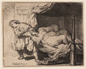 Józef i żona Potifara autorstwa Rembrandt van Rijn