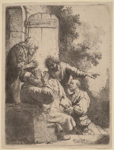 Płaszcz Józefa przyniesiony Jakubowi autorstwa Rembrandt van Rijn