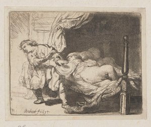 Józef i żona Putyfara (Potifara) autorstwa Rembrandt van Rijn