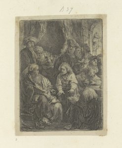 Józef opowiada swoje sny Recueil de quatre-vingt-cinq estampes originales (tytuł serii) autorstwa Rembrandt van Rijn