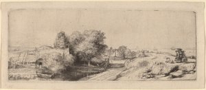 Krajobraz z Mleczarzem autorstwa Rembrandt van Rijn