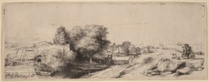 Pejzaż z mleczarzem autorstwa Rembrandt van Rijn