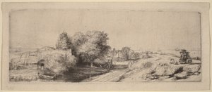 Pejzaż z mleczarzem autorstwa Rembrandt van Rijn