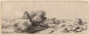 Pejzaż z mleczarzem, ok. 1930 r. 1650. autorstwa Rembrandt van Rijn