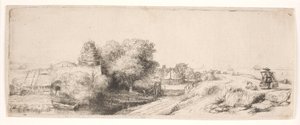 Krajobraz z mleczarzem autorstwa Rembrandt van Rijn